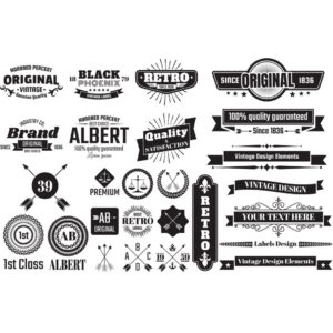 Vintage Logo Creation Kit (AI,PSD)